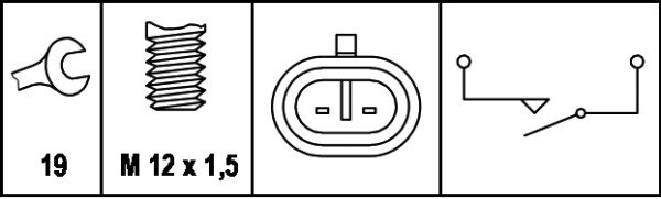 Hella Achteruitrijlichtschakelaar 6ZF 007 671-001