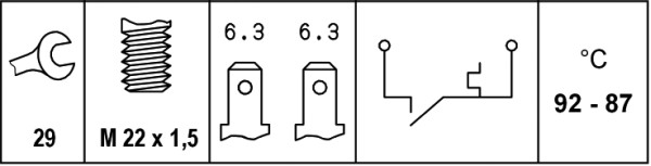 Hella Temperatuurschakelaar 6ZT 007 800-001