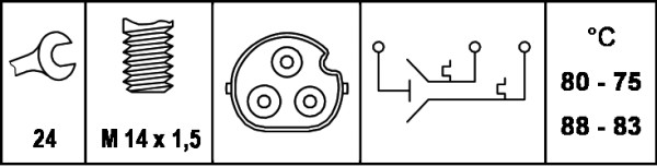 Hella Temperatuurschakelaar 6ZT 007 837-101