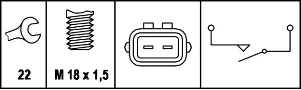 Hella Achteruitrijlichtschakelaar 6ZF 008 621-001