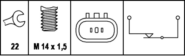 Hella Achteruitrijlichtschakelaar 6ZF 008 621-041