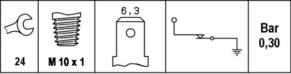 Hella Oliedrukschakelaar 6ZL 003 259-391