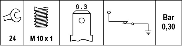 Hella Oliedrukschakelaar 6ZL 003 259-641