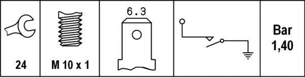 Hella Oliedrukschakelaar 6ZL 003 259-471