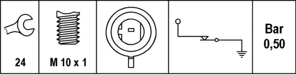 Hella Oliedrukschakelaar 6ZL 008 780-011