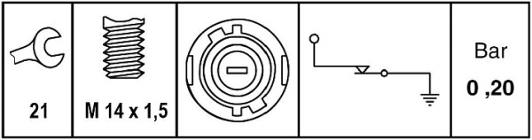 Hella Oliedrukschakelaar 6ZL 009 600-051