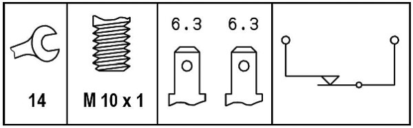 Hella Remlichtschakelaar 6DD 008 622-691