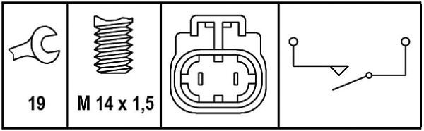 Hella Achteruitrijlichtschakelaar 6ZF 008 621-291