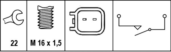 Hella Achteruitrijlichtschakelaar 6ZF 010 965-031