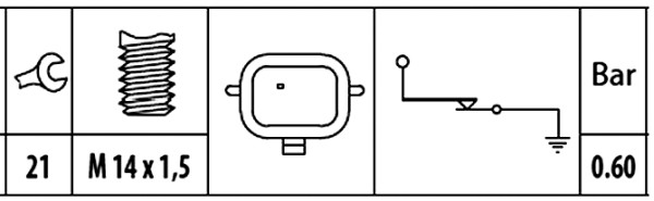 Hella Oliedrukschakelaar 6ZL 003 259-401