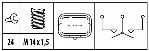 Hella Achteruitrijlichtschakelaar 6ZF 181 612-071