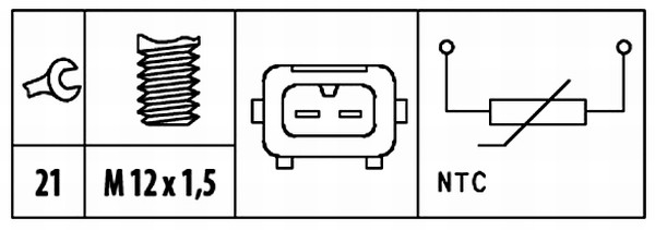 Hella Temperatuursensor 6PT 009 309-591