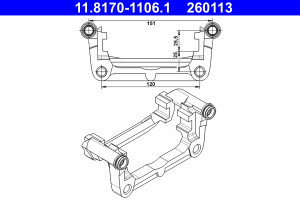 ATE Remklauwhouderset 11.8170-1106.1