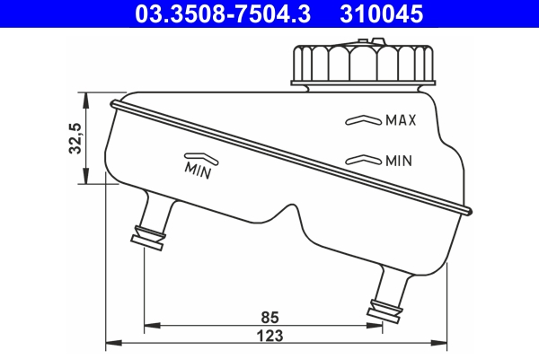 Remvloeistofreservoir ATE 03.3508-7504.3