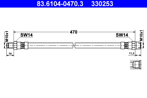 Koppelingsslang ATE 83.6104-0470.3