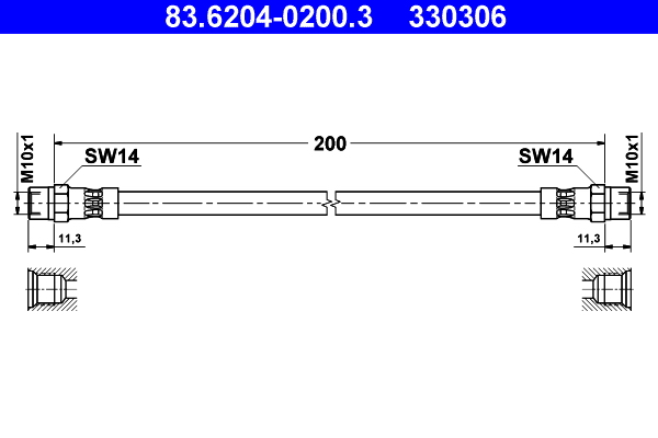 Koppelingsslang ATE 83.6204-0200.3