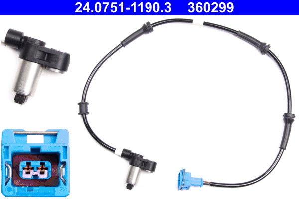 ABS sensor ATE 24.0751-1190.3