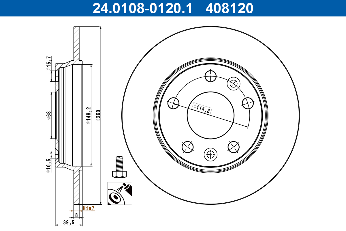 ATE Remschijf 24.0108-0120.1