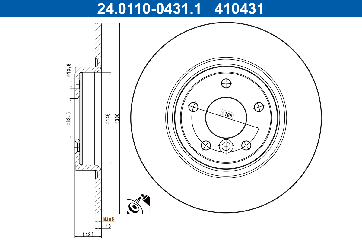 Remschijf ATE 24.0110-0431.1