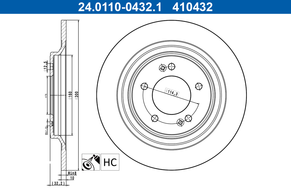 Remschijf ATE 24.0110-0432.1