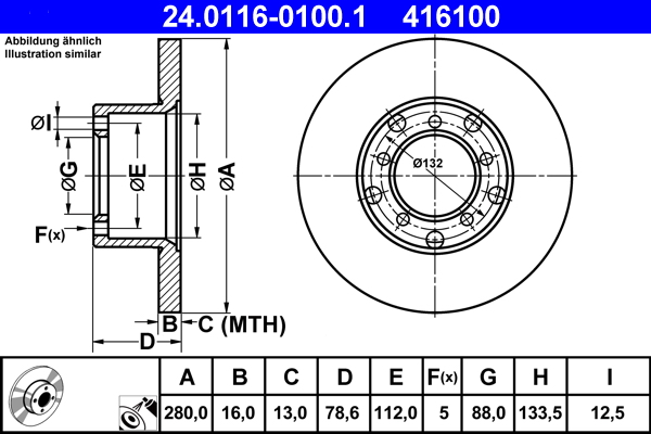 ATE Remschijven 24.0116-0100.1
