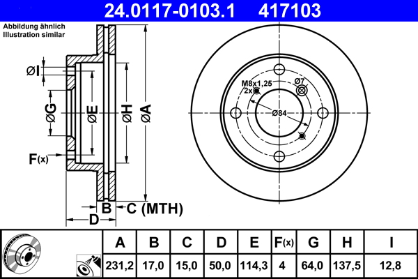 ATE Remschijven 24.0117-0103.1