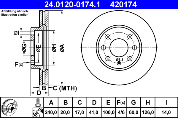 ATE Remschijven 24.0120-0174.1