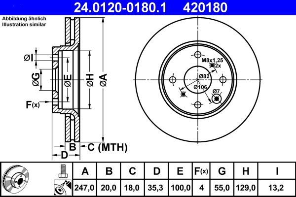 ATE Remschijven 24.0120-0180.1