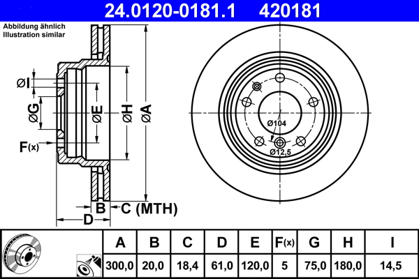 ATE Remschijven 24.0120-0181.1