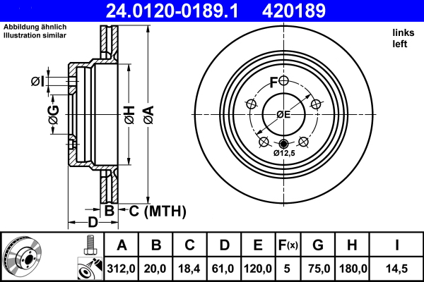 ATE Remschijven 24.0120-0189.1