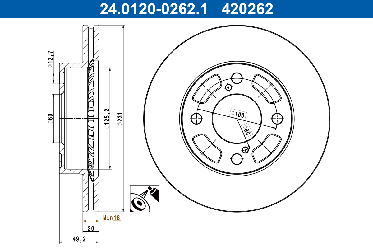ATE Remschijf 24.0120-0262.1