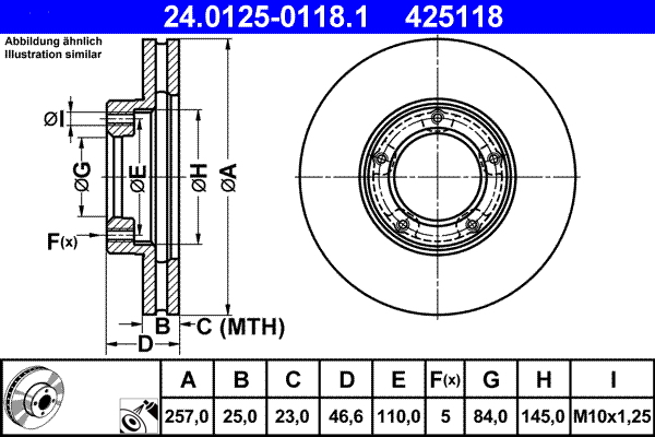 ATE Remschijven 24.0125-0118.1