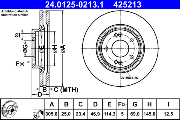 ATE Remschijven 24.0125-0213.1