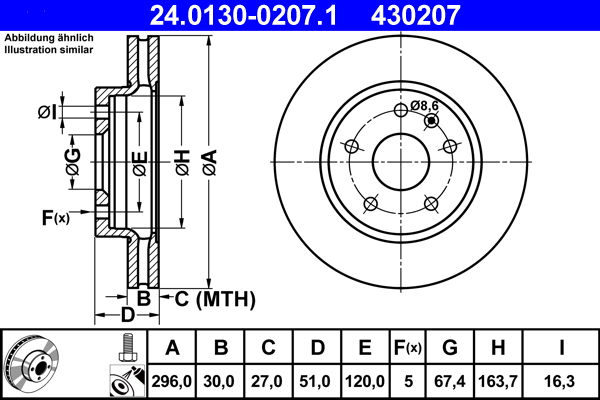 ATE Remschijven 24.0130-0207.1