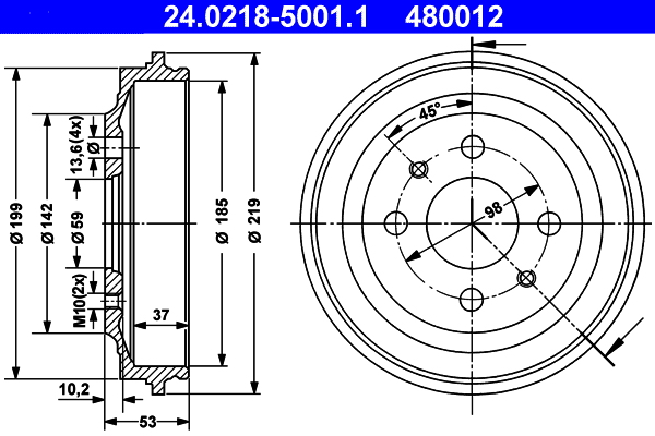 Remtrommel ATE 24.0218-5001.1