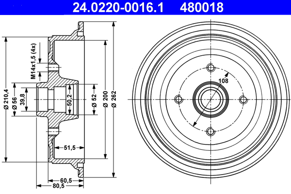 Remtrommel ATE 24.0220-0016.1