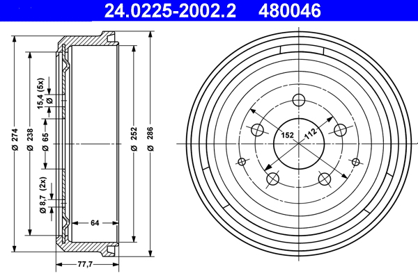 Remtrommel ATE 24.0225-2002.2