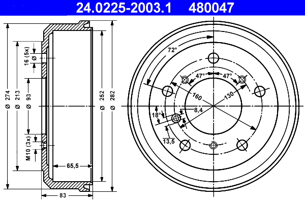 Remtrommel ATE 24.0225-2003.1