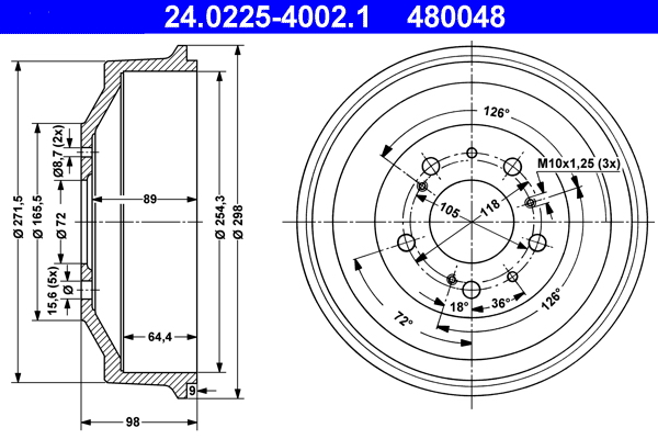 Remtrommel ATE 24.0225-4002.1