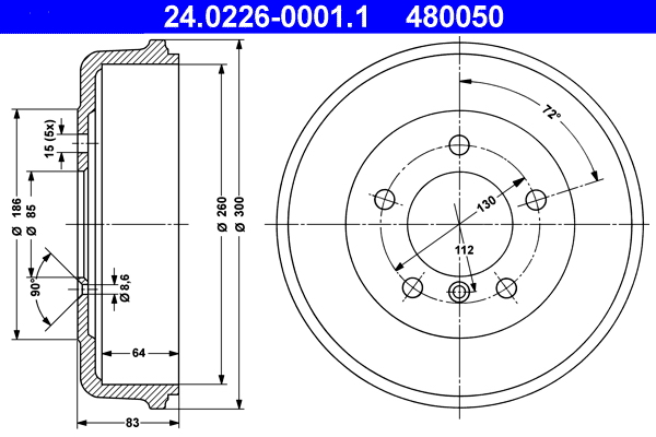 Remtrommel ATE 24.0226-0001.1