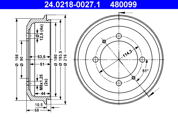 Remtrommel ATE 24.0218-0027.1