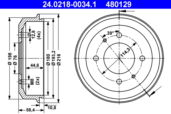 Remtrommel ATE 24.0218-0034.1