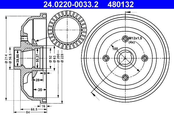 Remtrommel ATE 24.0220-0033.2