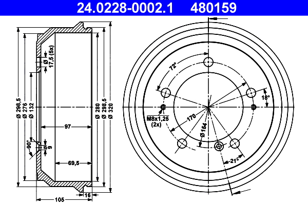 Remtrommel ATE 24.0228-0002.1