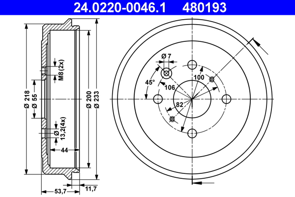 Remtrommel ATE 24.0220-0046.1