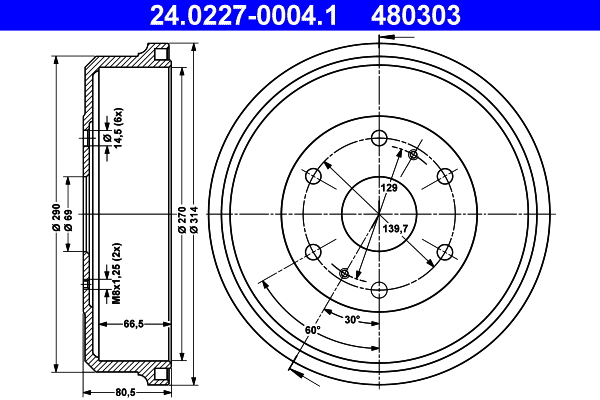 Remtrommel ATE 24.0227-0004.1