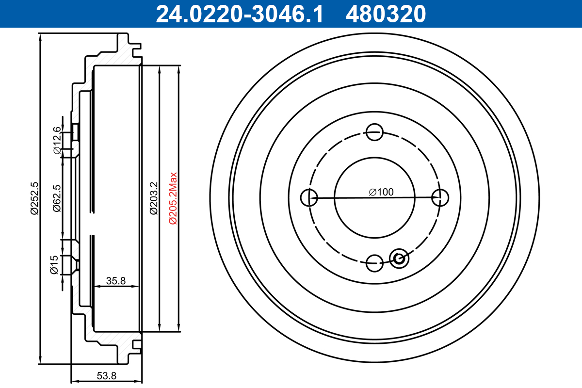 ATE Remtrommel 24.0220-3046.1