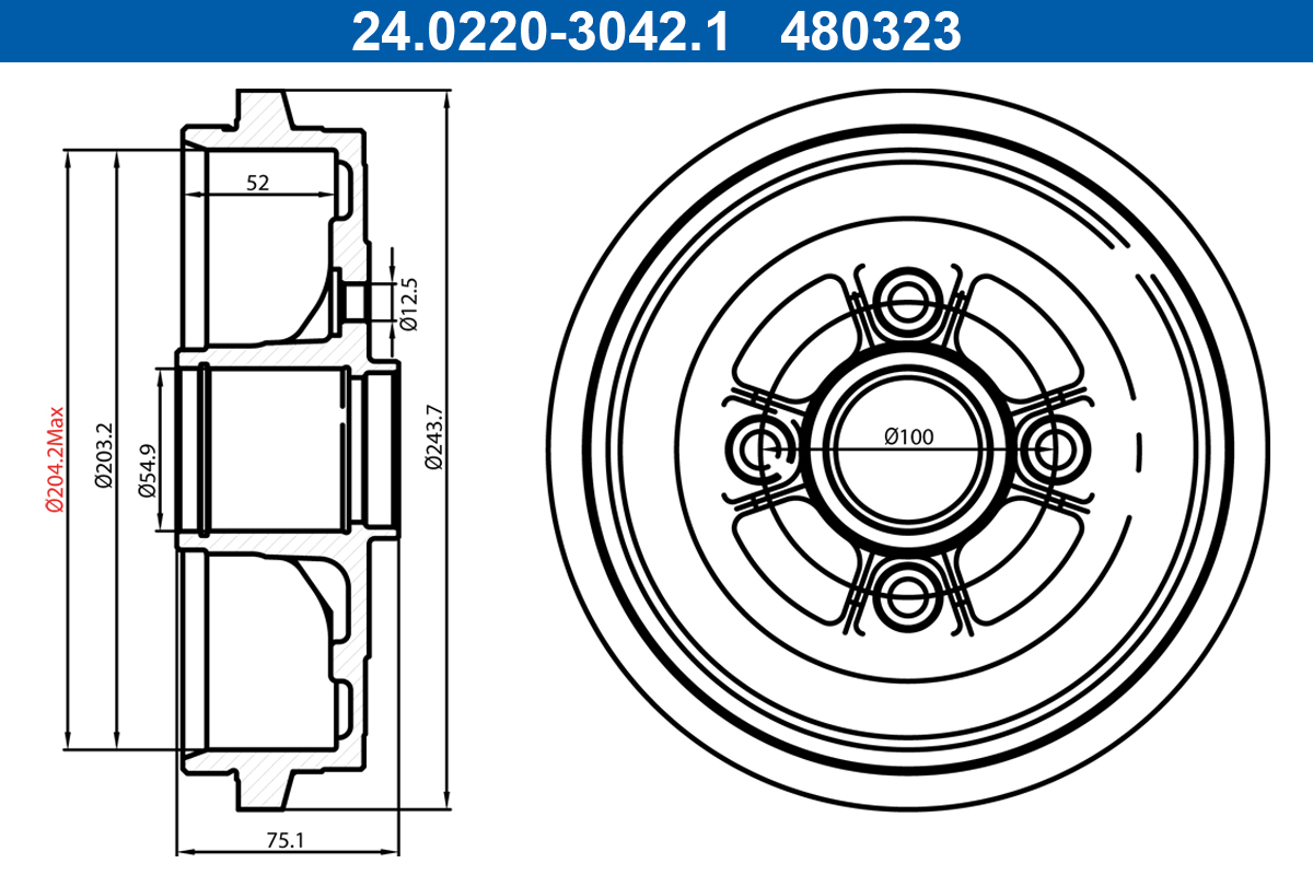 ATE Remtrommel 24.0220-3042.1
