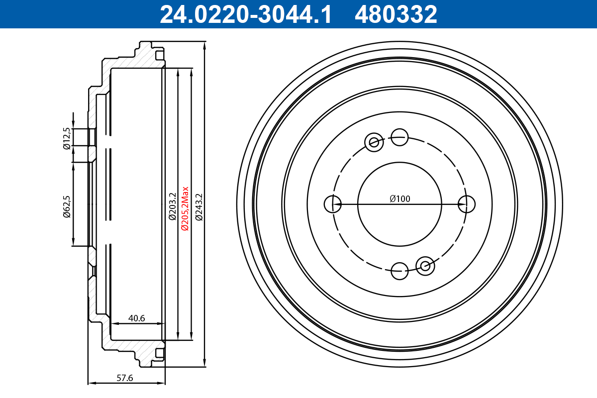 ATE Remtrommel 24.0220-3044.1