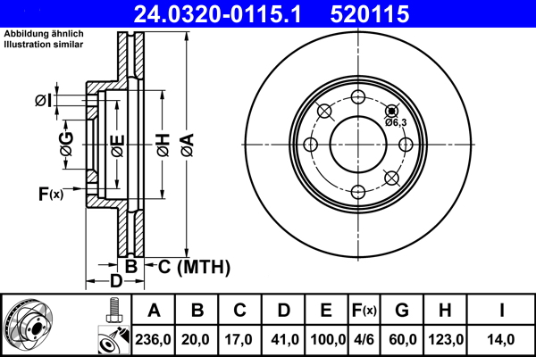 ATE Remschijven 24.0320-0115.1